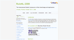 Desktop Screenshot of 2008.ruleml.org